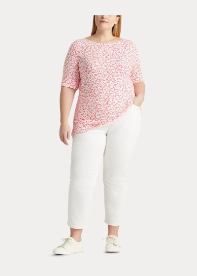 Ralph Lauren Floral Cotton-Blend Top Dame Danmark (ATEQH2763)